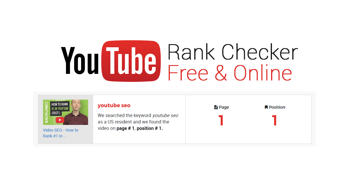 youtube video rank checker online