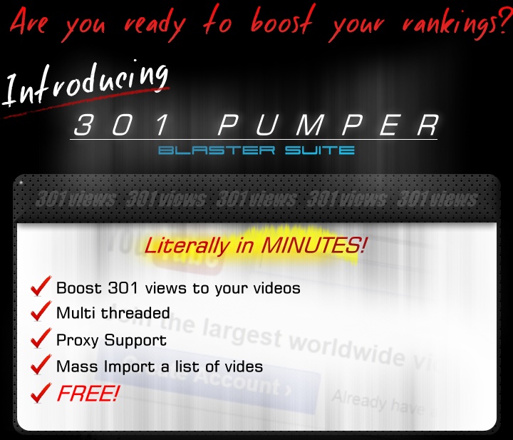 [GET] Professional YouTube 301 View Pumper Multi Threaded Proxy Support